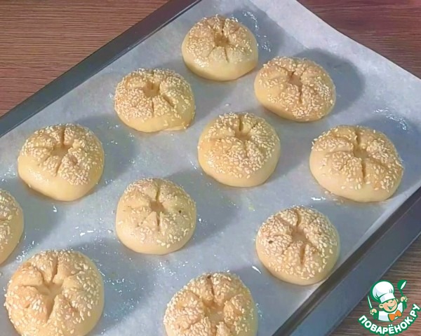 Печенье со вкусом ванили и жаренного кунжута