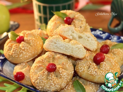 Печенье со вкусом ванили и жаренного кунжута