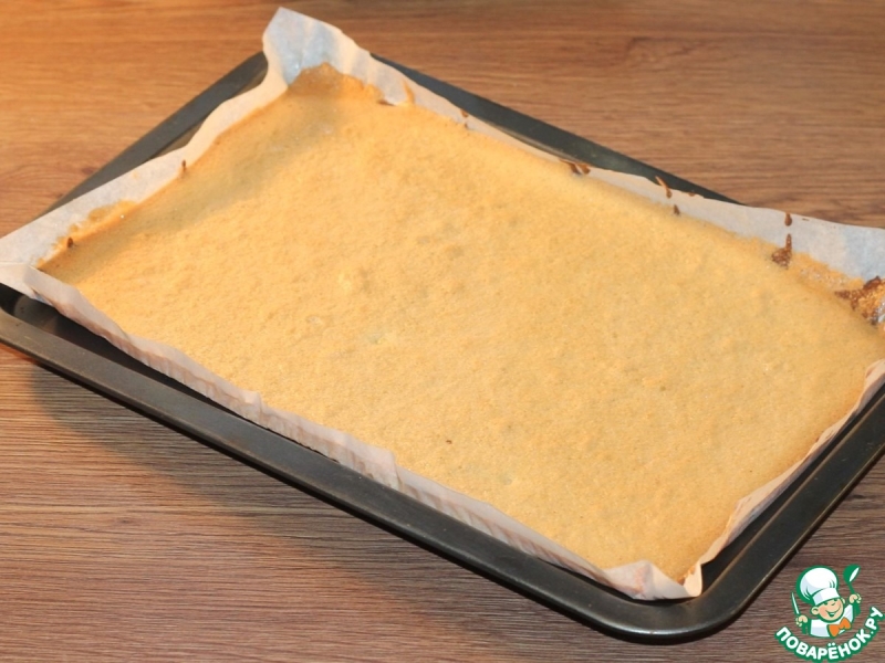 Полосатое пирожное с вареной сгущенкой