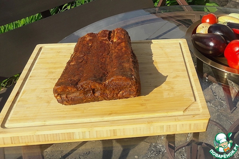 Ребра говяжьи с овощами