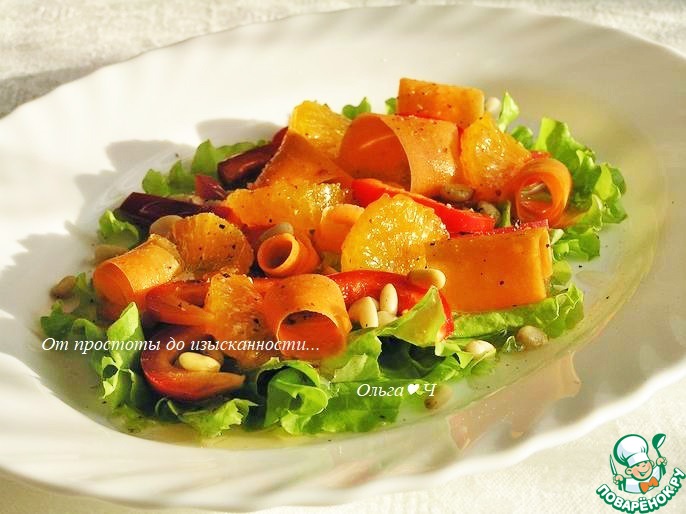 Салат из моркови с мандаринами