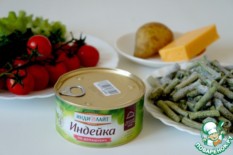 Салат с тушёнкой из индейки