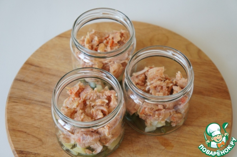 Салат с тушёнкой из индейки