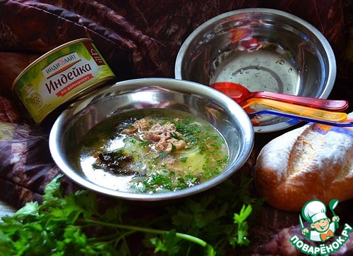 Суп-рагу с картофелем и тушёнкой