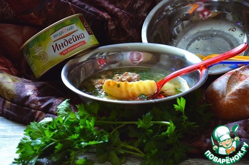 Суп-рагу с картофелем и тушёнкой