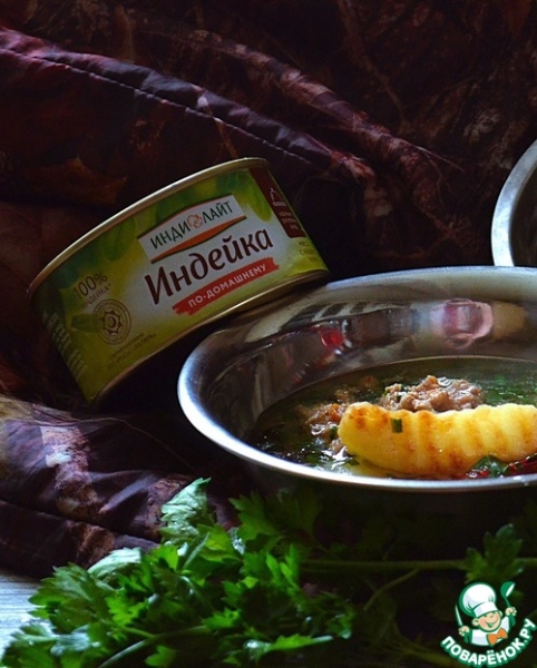 Суп-рагу с картофелем и тушёнкой