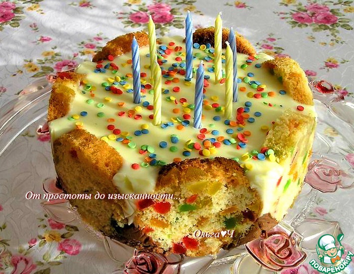 Торт "Пасхальный" из кексов или куличей