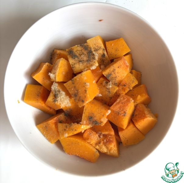 Тыквенные вафли с сыром фета