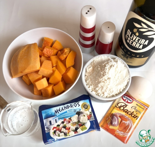 Тыквенные вафли с сыром фета