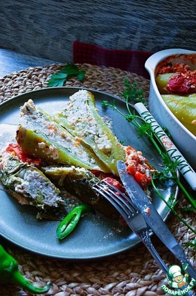 Запечённые фаршированные перцы