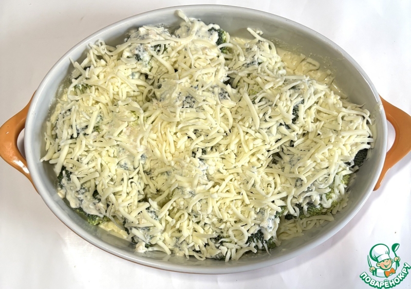 Запеканка с брокколи и творогом