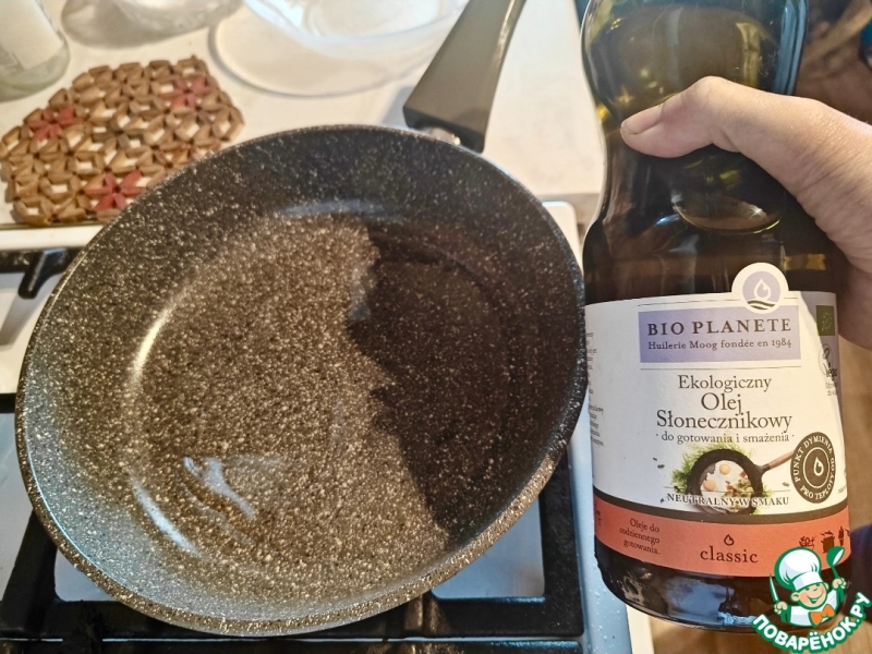 Жареная капуста с горчицей и гарлупой