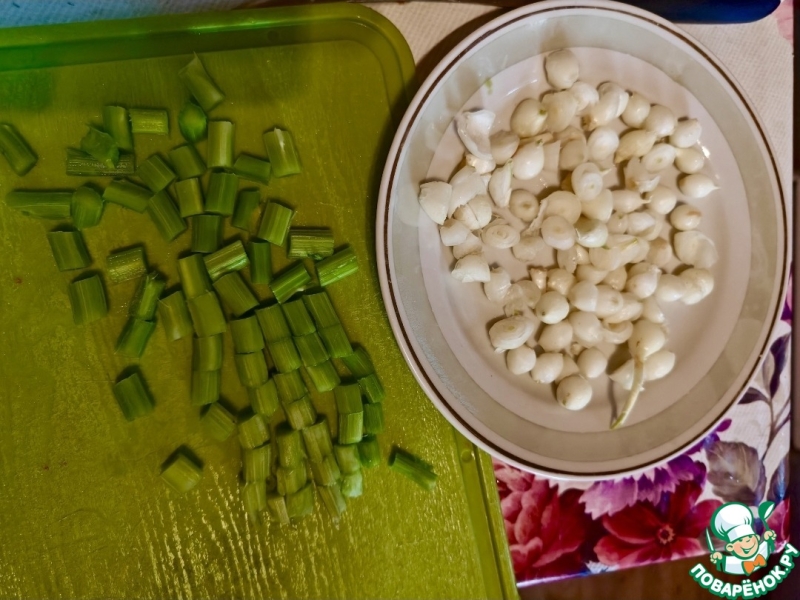 Жареная капуста с горчицей и гарлупой